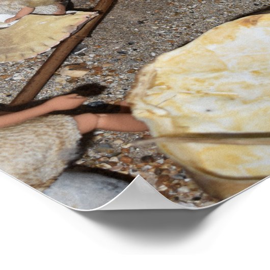 Stoneage kinder spelen. poster (Hoek)