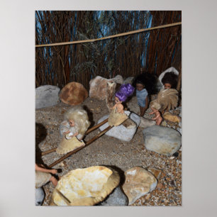 Stoneage kinder spelen. poster