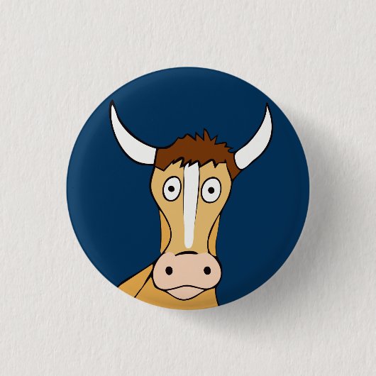Stoned Cow Ronde Button 3,2 Cm (Voorkant)