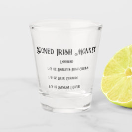 Stoned Irish Monkey Novelty Shot Glass Glas