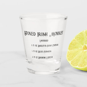 Stoned Irish Monkey Novelty Shot Glass Glas
