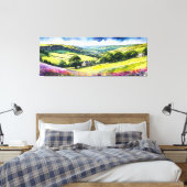 "Stonedale" Breed landschap Yorkshire Dales Scène Canvas Afdruk (Insitu (Slaapkamer))