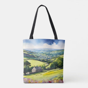 "Stonedale" Breed landschap Yorkshire Dales Scène Tote Bag