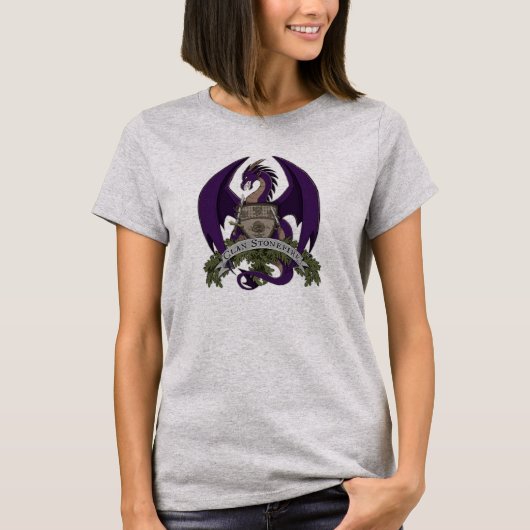Stonefire Dragons Crest (Paars), T-shirt voor dame (Voorkant)