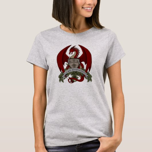 Stonefire Dragons Crest (rood), T-shirt voor vrouw (Voorkant)