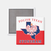 Stoneham Poland Texan Magneet (Voorkant / Achterkant)