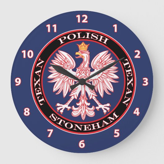 Stoneham Ronde Poolse Texaan Grote Klok (Voorkant)