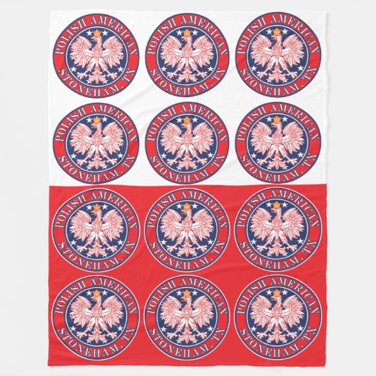 Stoneham Texas Poolse Amerikaanse adelaar Fleece Deken (Voorkant)