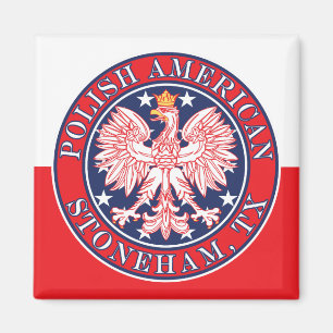 Stoneham Texas Poolse Amerikaanse adelaar Magneet