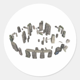 Stonehenge: 3D-model: Ronde Sticker