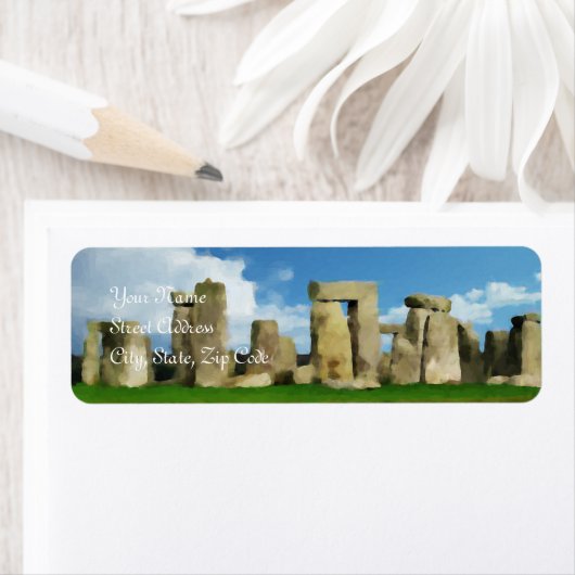 Stonehenge-adreslabel Etiket (Insitu)