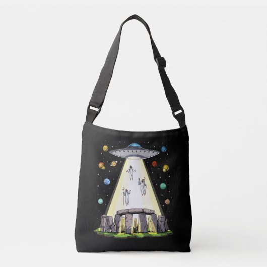 Stonehenge Alien Abduction Crossbody Tas (Voorkant)