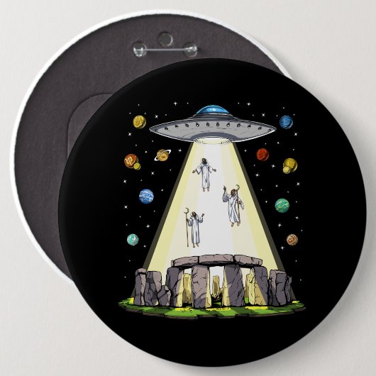 Stonehenge Alien Abduction Ronde Button 6,0 Cm (Voorkant /achterkant)