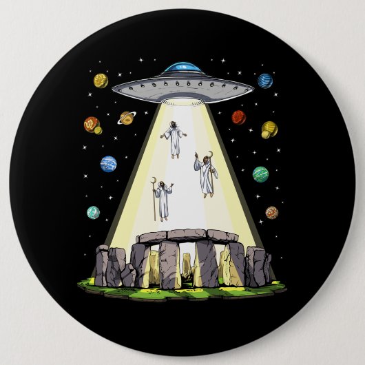 Stonehenge Alien Abduction Ronde Button 6,0 Cm (Voorkant)