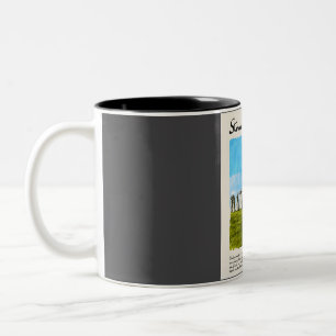 Stonehenge  Aquarel Reizen Tweekleurige Koffiemok