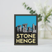 Stonehenge Art Deco Poster Briefkaart (Staand voorkant)
