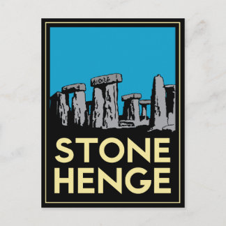 Stonehenge Art Deco Poster Briefkaart
