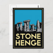 Stonehenge art deco reisposter briefkaart (Voorkant / Achterkant)