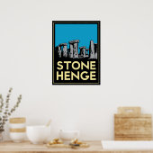 Stonehenge art deco reisposter poster (Keuken)