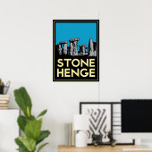 Stonehenge art deco reisposter poster (Thuiskantoor)