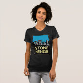 Stonehenge art deco reisposter t-shirt (Voorkant volledig)