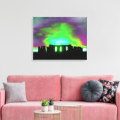 Stonehenge Aurora gewikkeld canvas Afdruk (Insitu (Woonkamer))
