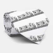 Stonehenge Black White The MUSEUM Zazzle Gifts Stropdas (Opgerold)