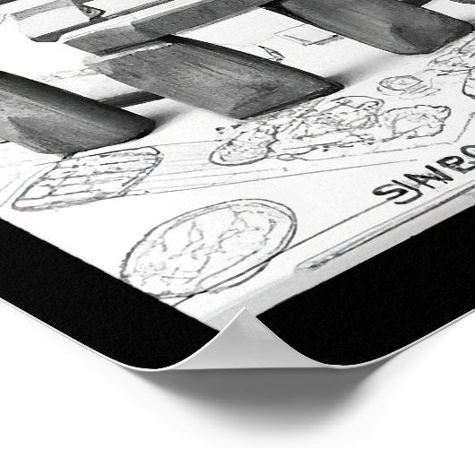 Stonehenge Blauwdruk Oude megalithische plaatsen Poster (Hoek)