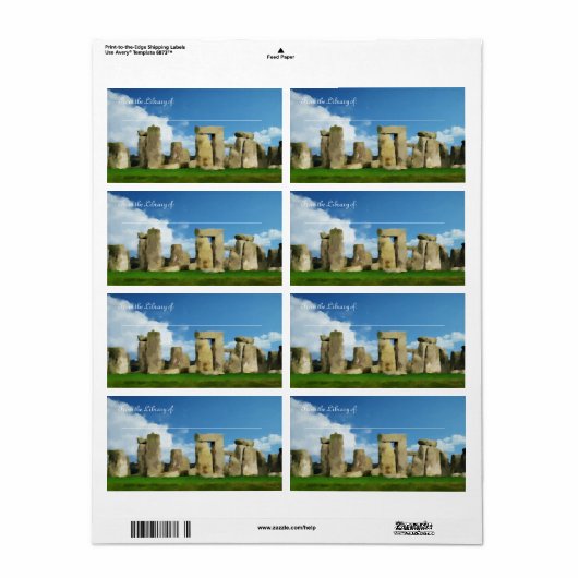 Stonehenge Bookplaat Etiket (Full Sheet)