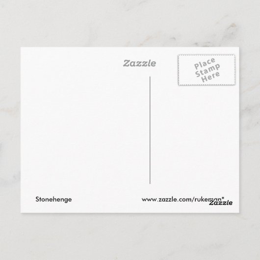 Stonehenge Briefkaart (Achterkant)