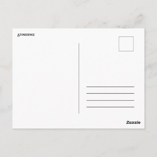 Stonehenge Briefkaart (Achterkant)