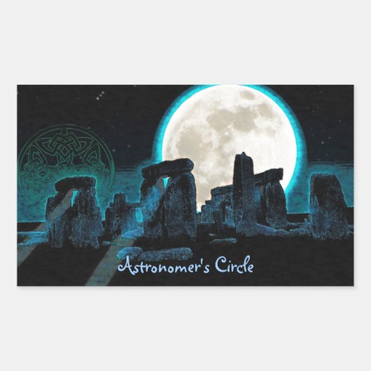 Stonehenge Celtic Standing Stones in Brittannië Rechthoekige Sticker (Voorkant)