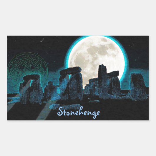 Stonehenge Celtic Standing Stones in Brittannië Rechthoekige Sticker (Voorkant)