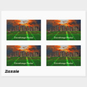 Stonehenge Celtic Standing Stones in Brittannië Rechthoekige Sticker (Vel)