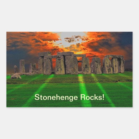 Stonehenge Celtic Standing Stones in Brittannië Rechthoekige Sticker (Voorkant)