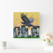 Stonehenge Celtic Standing Stones in Brittannië Vierkante Klok (Huis)