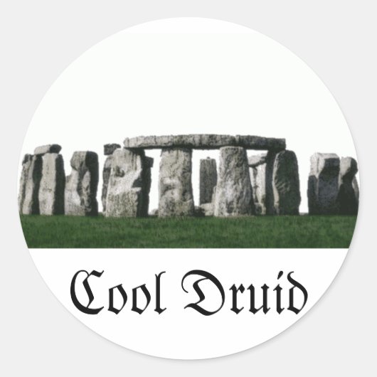 Stonehenge - Cool Druïd Ronde Sticker (Voorkant)