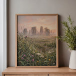 Stonehenge Dawn Mist Tall Grass Art Canvas Afdruk<br><div class="desc">Imagine the heavy, sacred silence of a Wiltshire morning, where the only sound is the soft rustle of tall grass and the distant call of a skylark. This perspective takes you away from the crowds and places you right in the heart of the landscape, looking through dew-covered blades as the...</div>