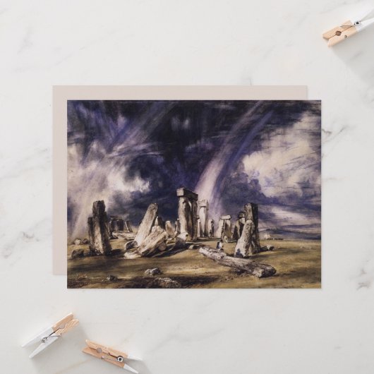 Stonehenge (door John Constable) Kaart (Voorkant / Achterkant in situ)