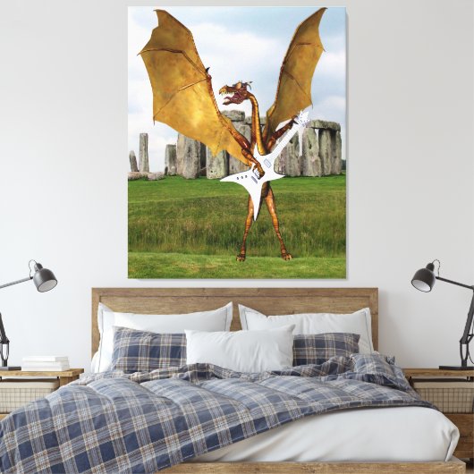 Stonehenge Draak Canvas Afdruk (Insitu (Slaapkamer))