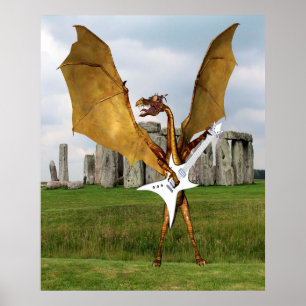 Stonehenge Draak Poster