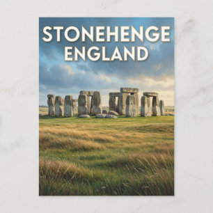 Stonehenge Engeland Oud Stenen Landschap Briefkaart