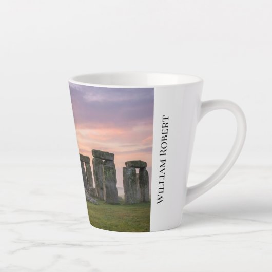 Stonehenge Engeland Oude Stenen Cirkel Latte Mok (Rechts)