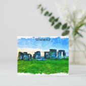 Stonehenge Engeland Schilderij Briefkaart (Staand voorkant)