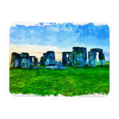 Stonehenge Engeland Schilderij Magneet (Horizontaal)