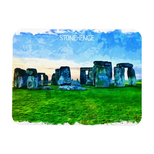 Stonehenge Engeland Schilderij Magneet (Horizontaal)