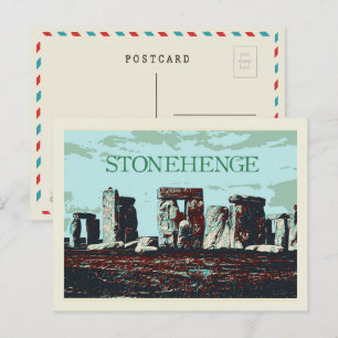 Stonehenge, Engelstalige illustratie Groot-Brittan Briefkaart