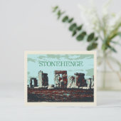 Stonehenge, Engelstalige illustratie Groot-Brittan Briefkaart (Staand voorkant)