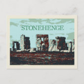 Stonehenge, Engelstalige illustratie Groot-Brittan Briefkaart (Voorkant)