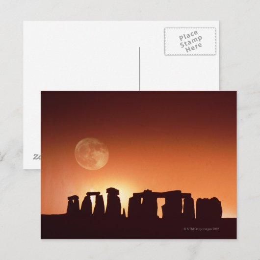 Stonehenge, England 3 Briefkaart (Voorkant / Achterkant)